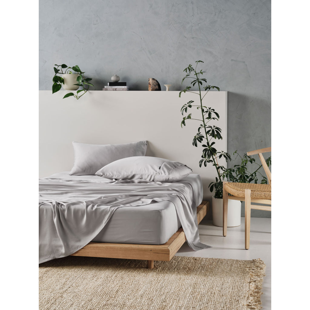 Linen House Tencel King Sheet Set - Silver