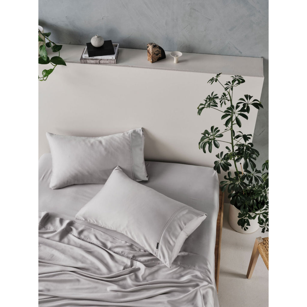 Linen House Tencel King Sheet Set - Silver