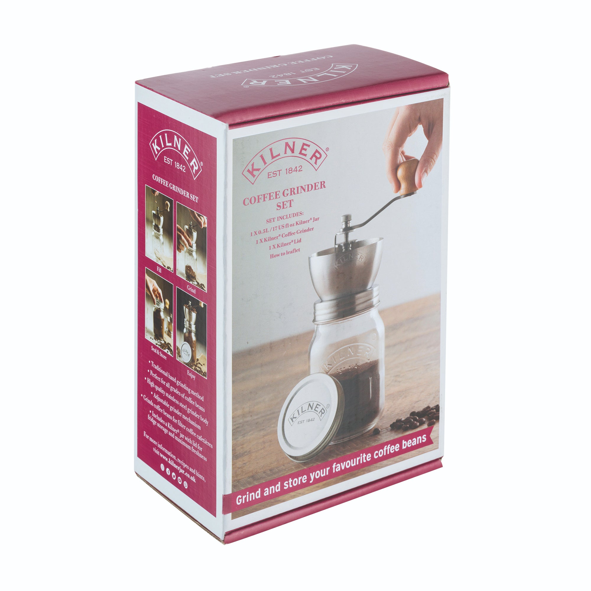 Kilner 500ml Coffee Grinder - clear