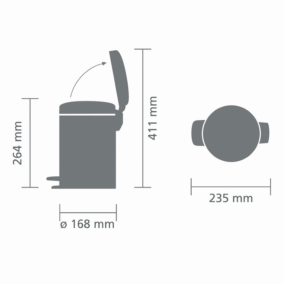 Brabantia newICON 3L Pedal Bin - White