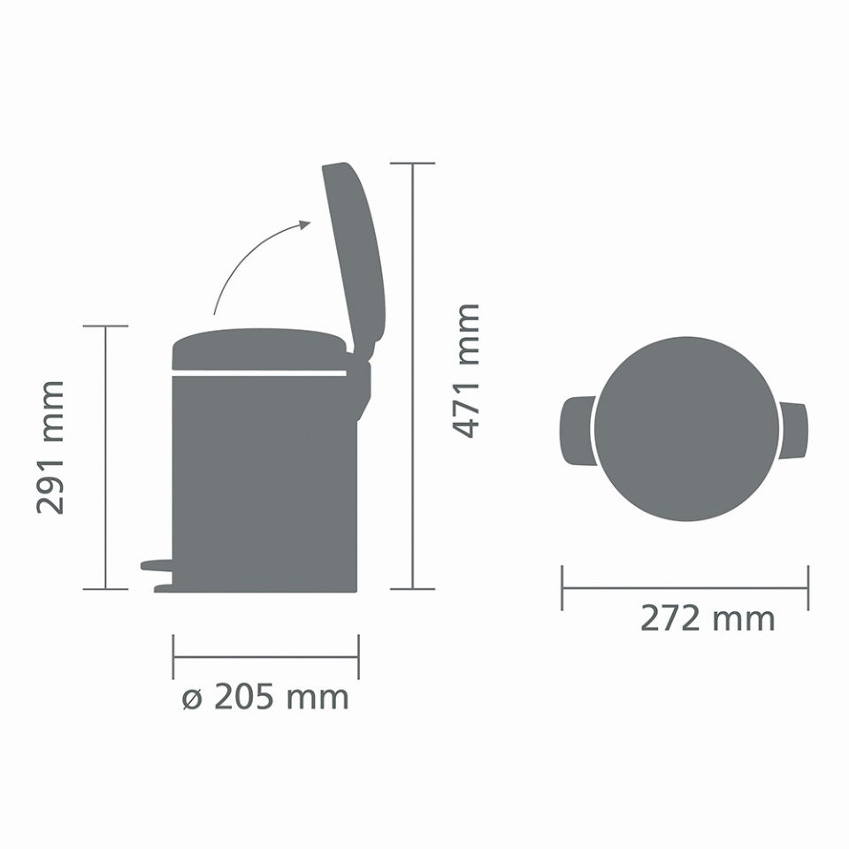 Brabantia newICON 5L Pedal Bin -White