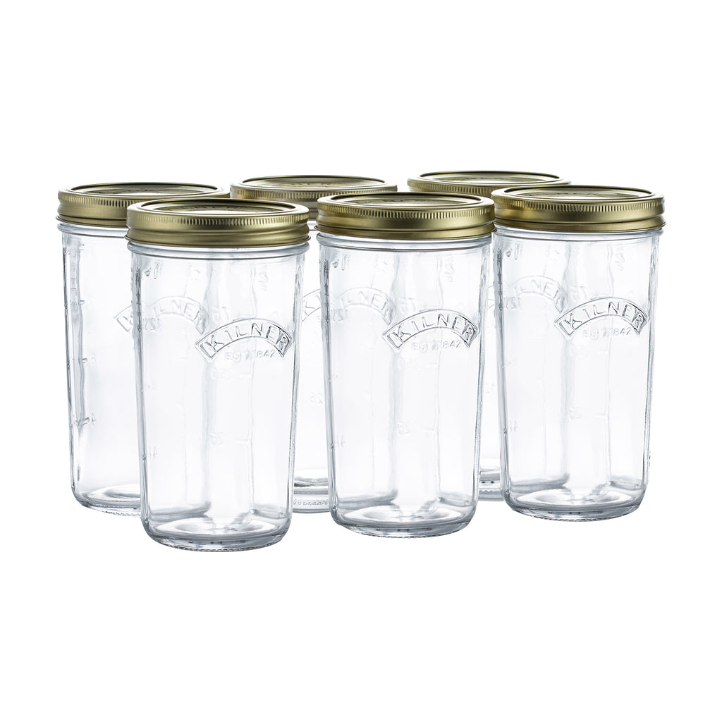 Kilner Wide Mouth Preserve Jar Set 6-Pieces, 500 ml