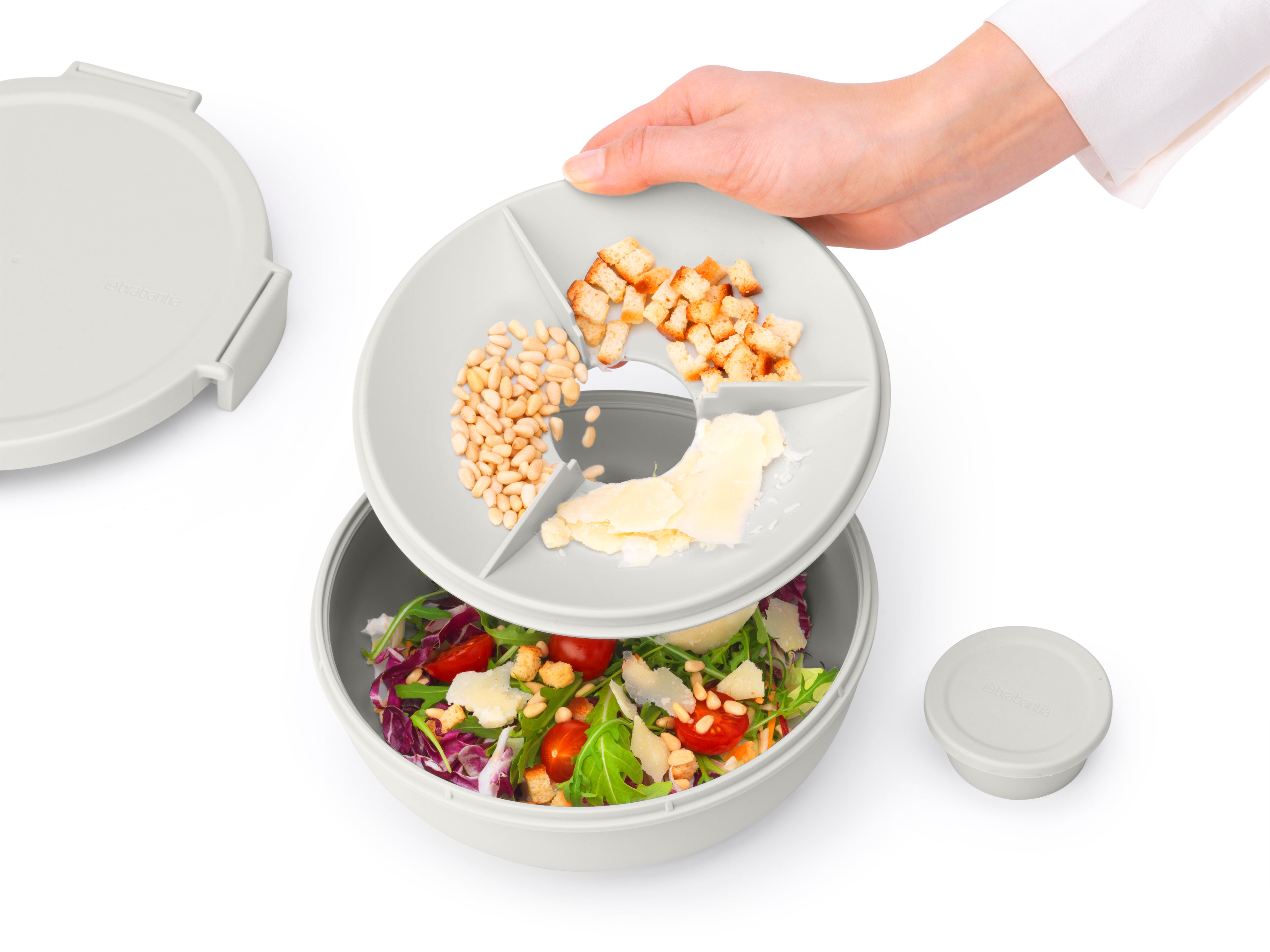 Brabantia Make & Take Salad Bowl 1.3L - Light Grey