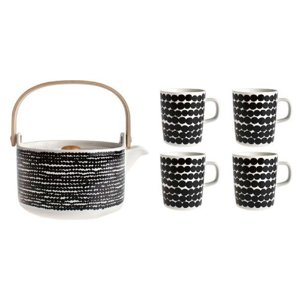 Marimekko Oiva/Siirtolapuutarha Teapot & Mugs Set - Rasymatto