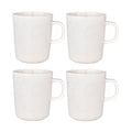 Marimekko Oiva/Unikko 4 Piece Mug Set - White