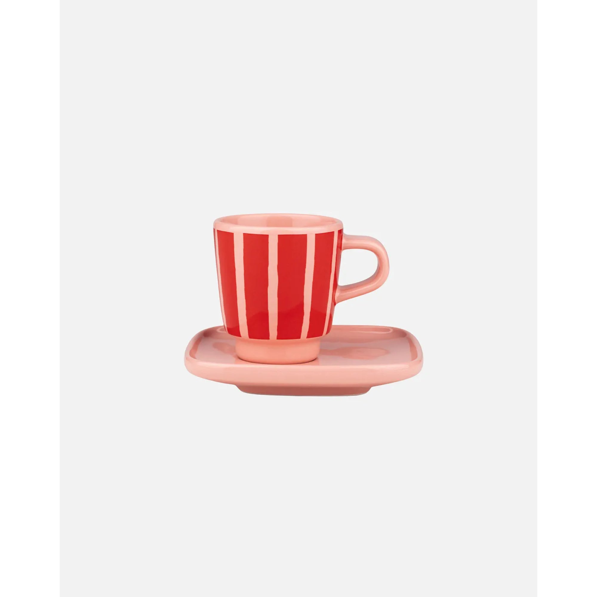Marimekko Oiva/Piccolo Espresso Cup and Plate - Red