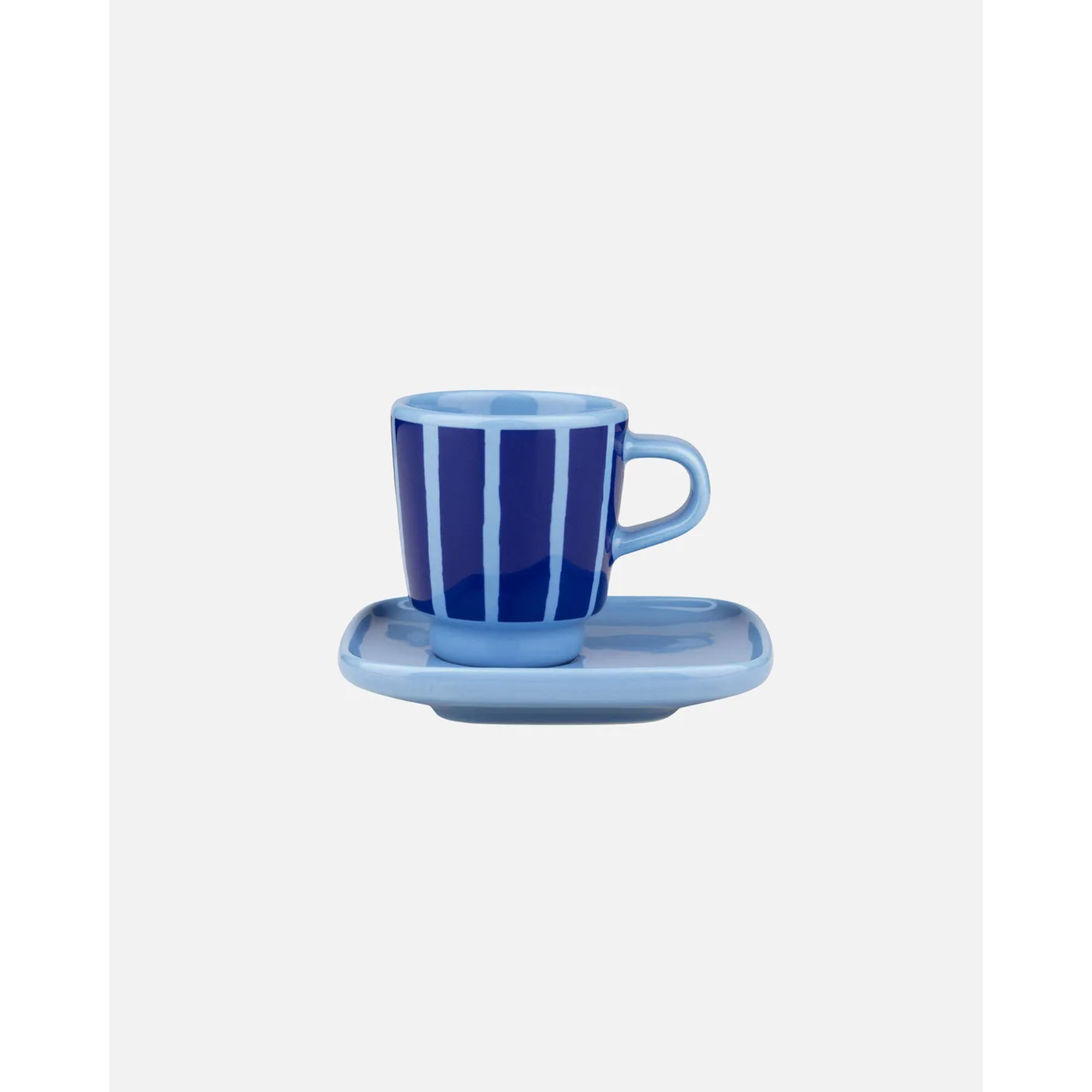 Marimekko Oiva/Piccolo Espresso Cup and Plate - Blue