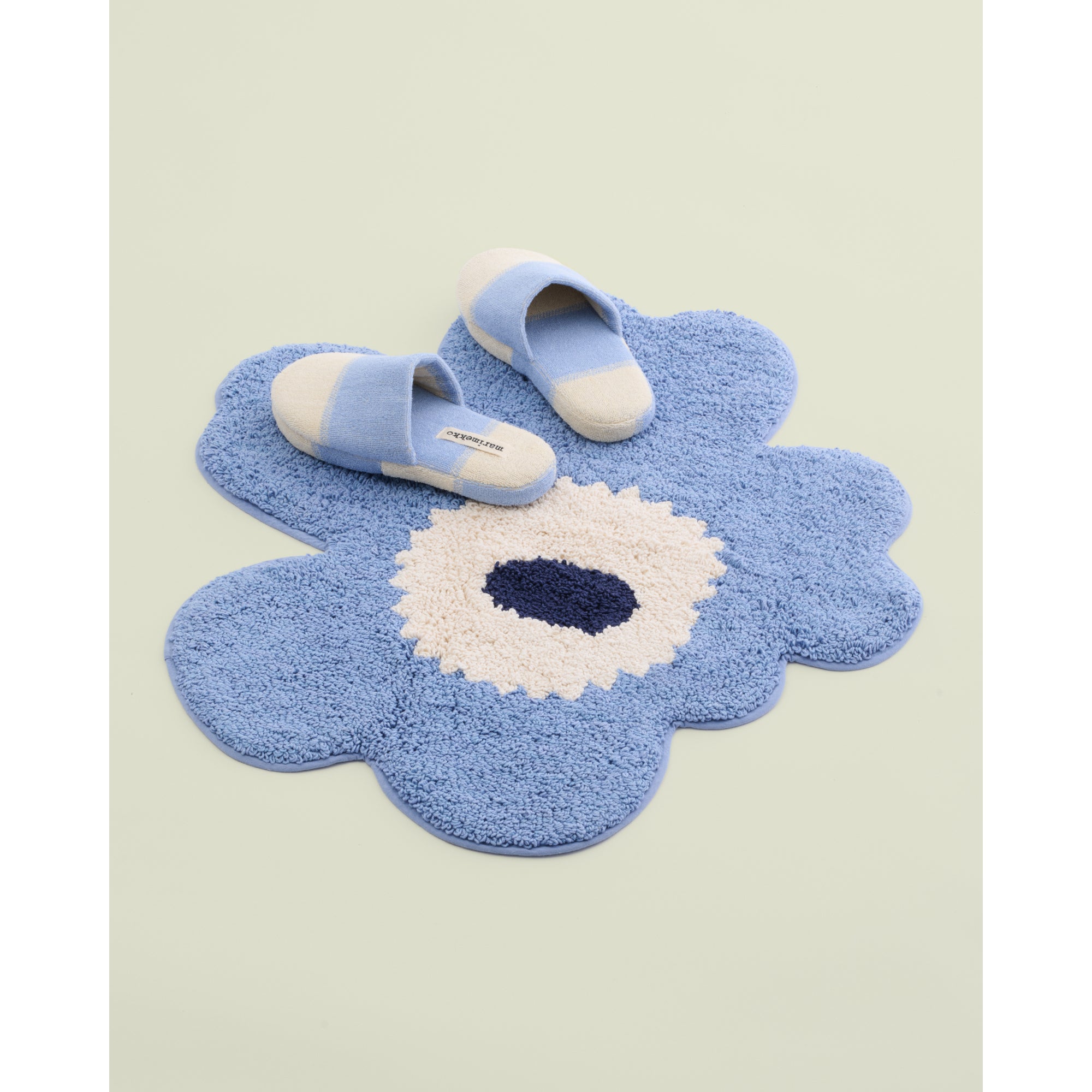 Marimekko Unikko Bath Mat - Light Blue