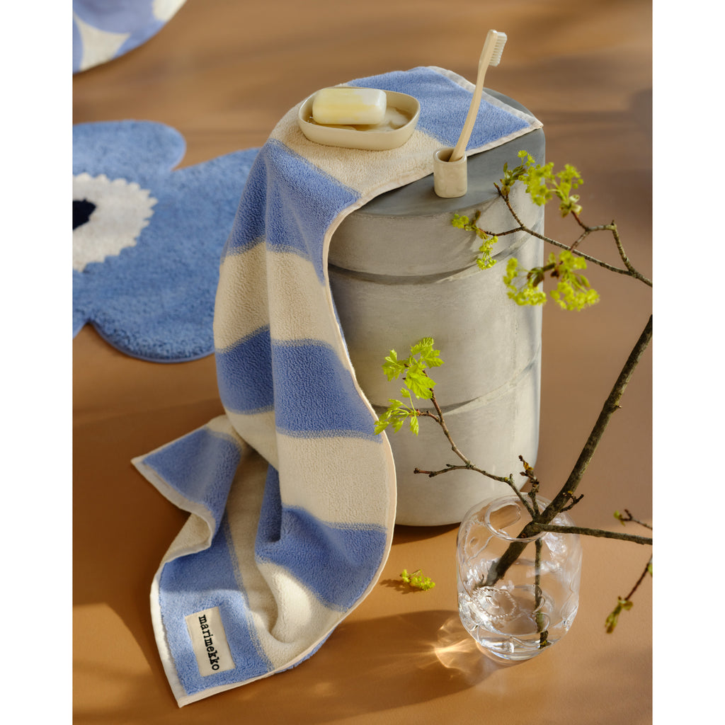 Marimekko Unikko Bath Mat - Light Blue