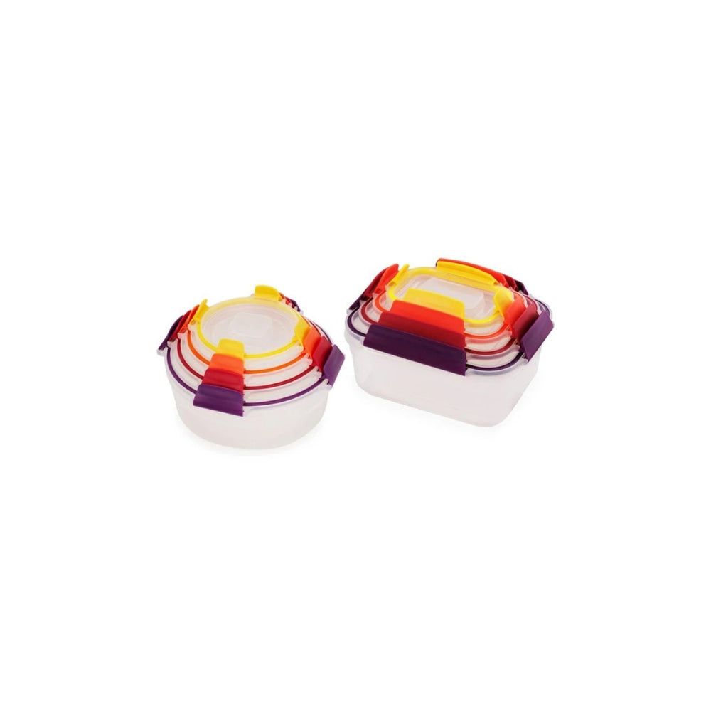Joseph Joseph 8pc Nest Lock Airtight Food Storage Container Set Multicolour