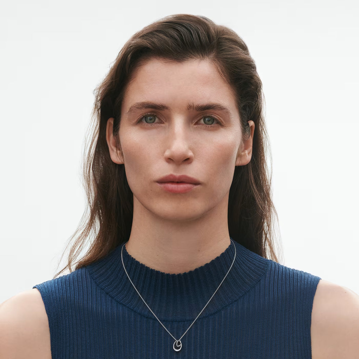 Georg Jensen Jewellery Offspring Necklace with Pendant, Small - Sterling Silver