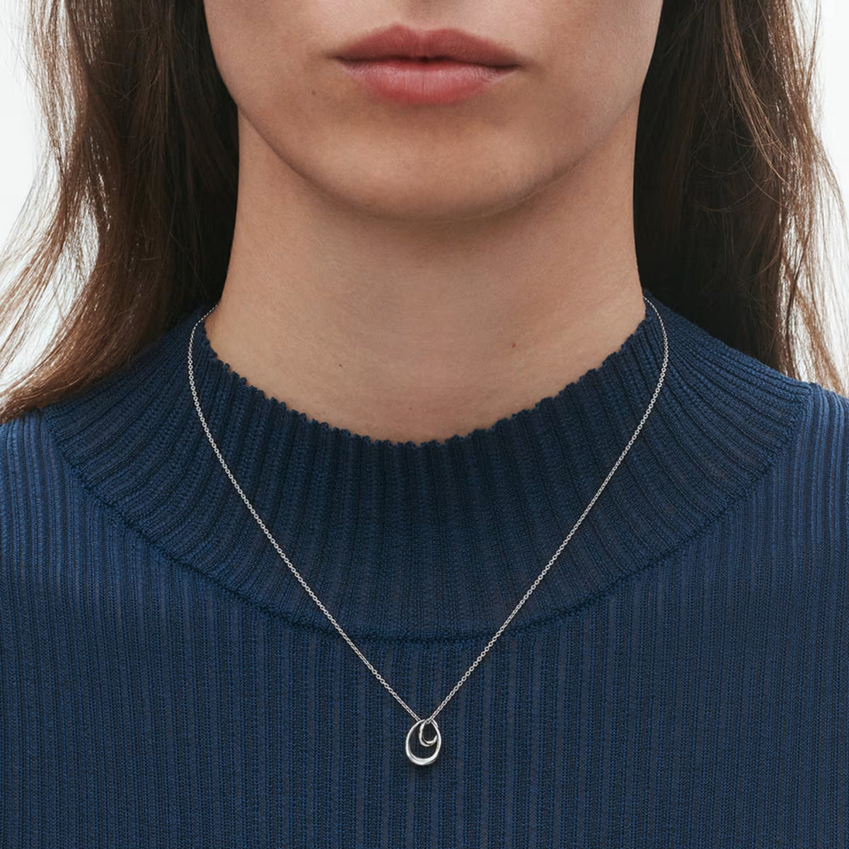 Georg Jensen Jewellery Offspring Necklace with Pendant, Small - Sterling Silver
