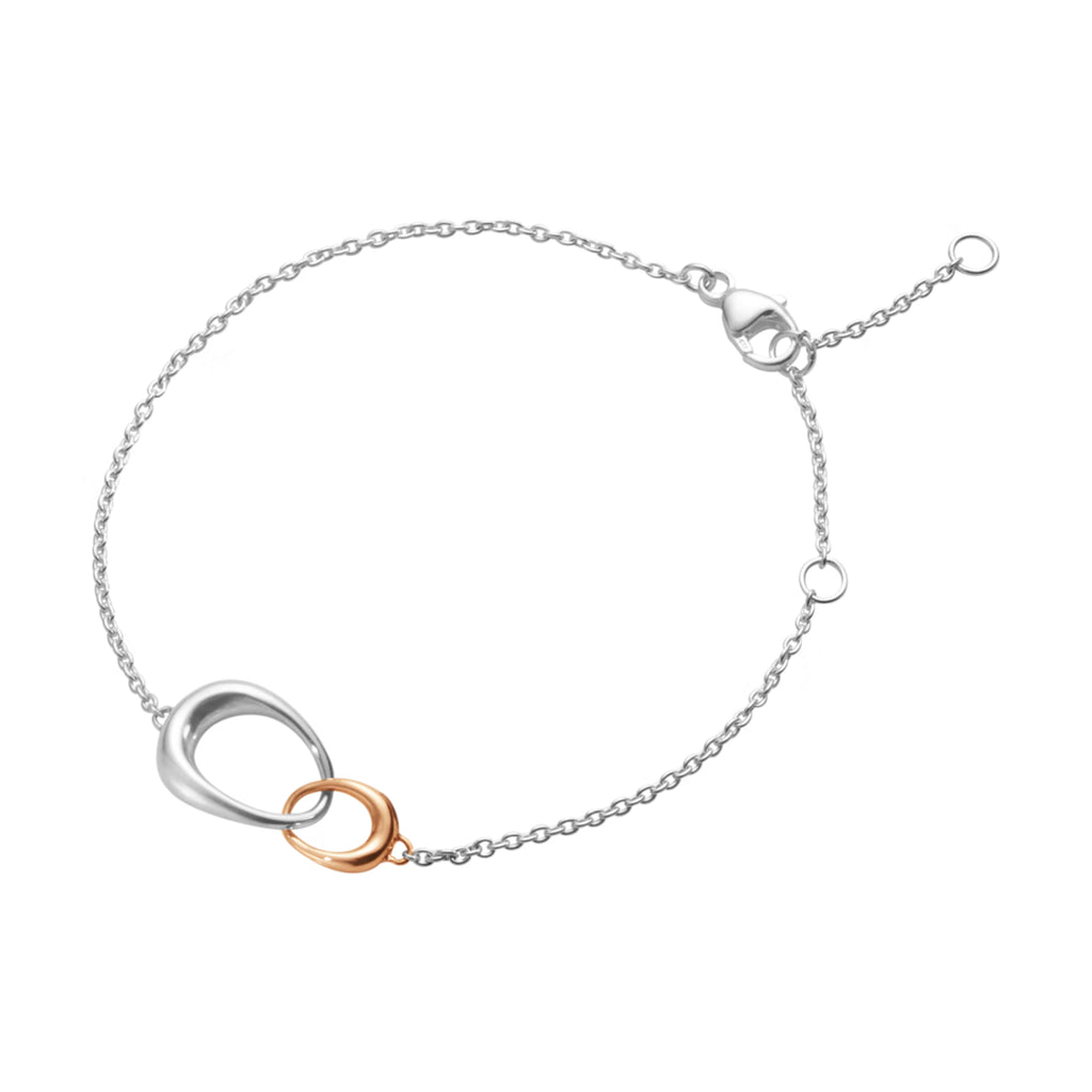 Georg Jensen Jewellery Offspring Bracelet - Sterling Silver, 18kt. Rose Gold