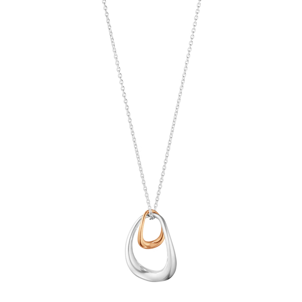 Georg Jensen Jewellery Offspring Necklace with Pendant - Sterling Silver, 18kt. Rose Gold