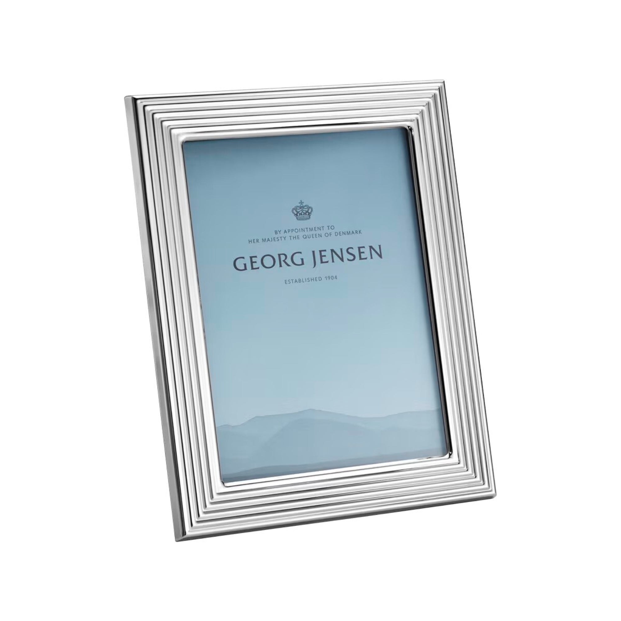 Georg Jensen Bernadotte Stainless Steel Mirror Picture Frame - 13x18cm