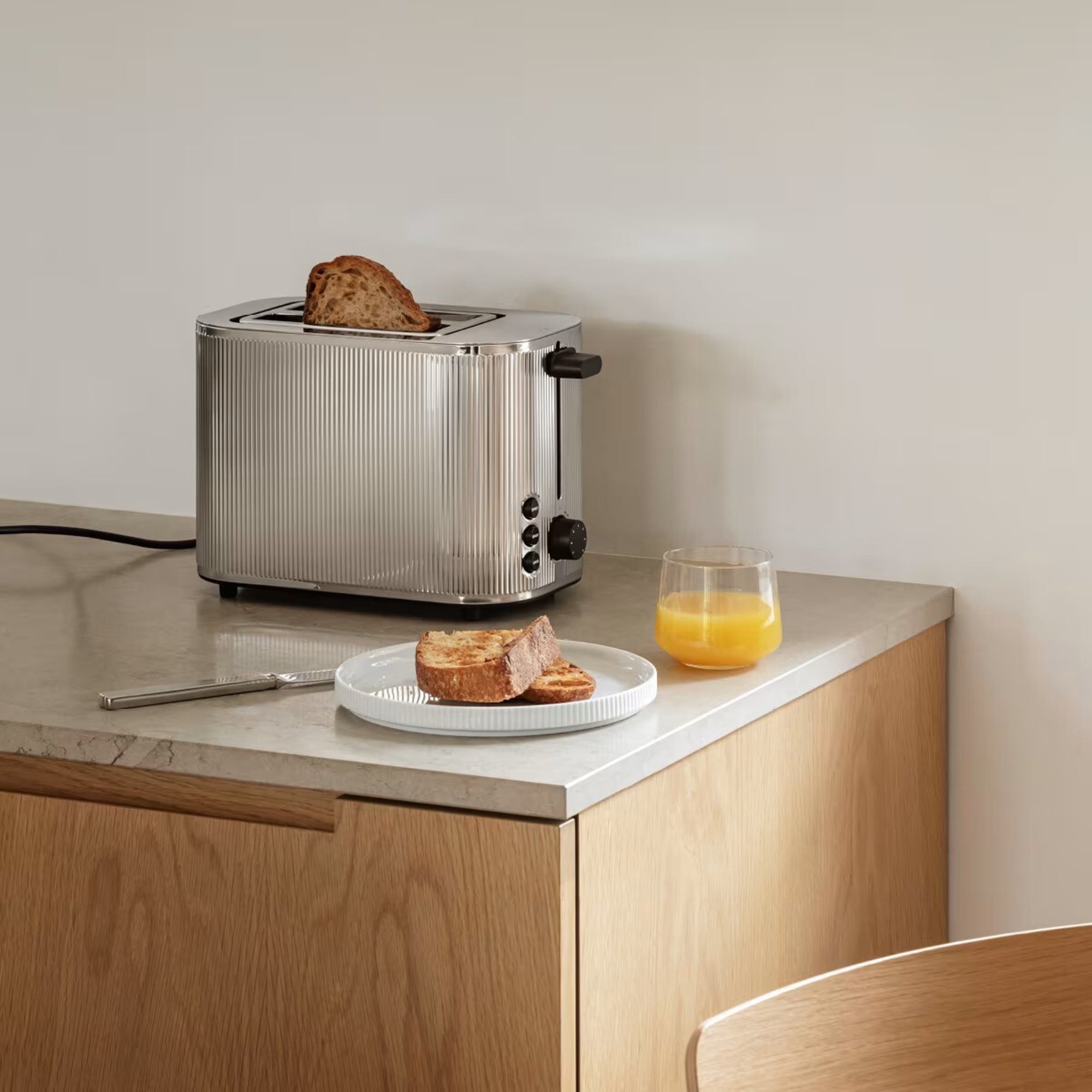 Georg Jensen Bernadotte Stainless Steel Toaster - Silver