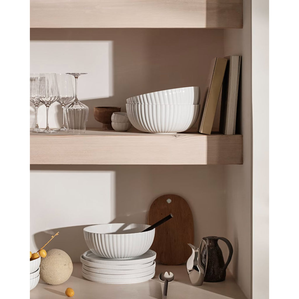 Georg Jensen Bernadotte Set: Salad Bowl with Servers