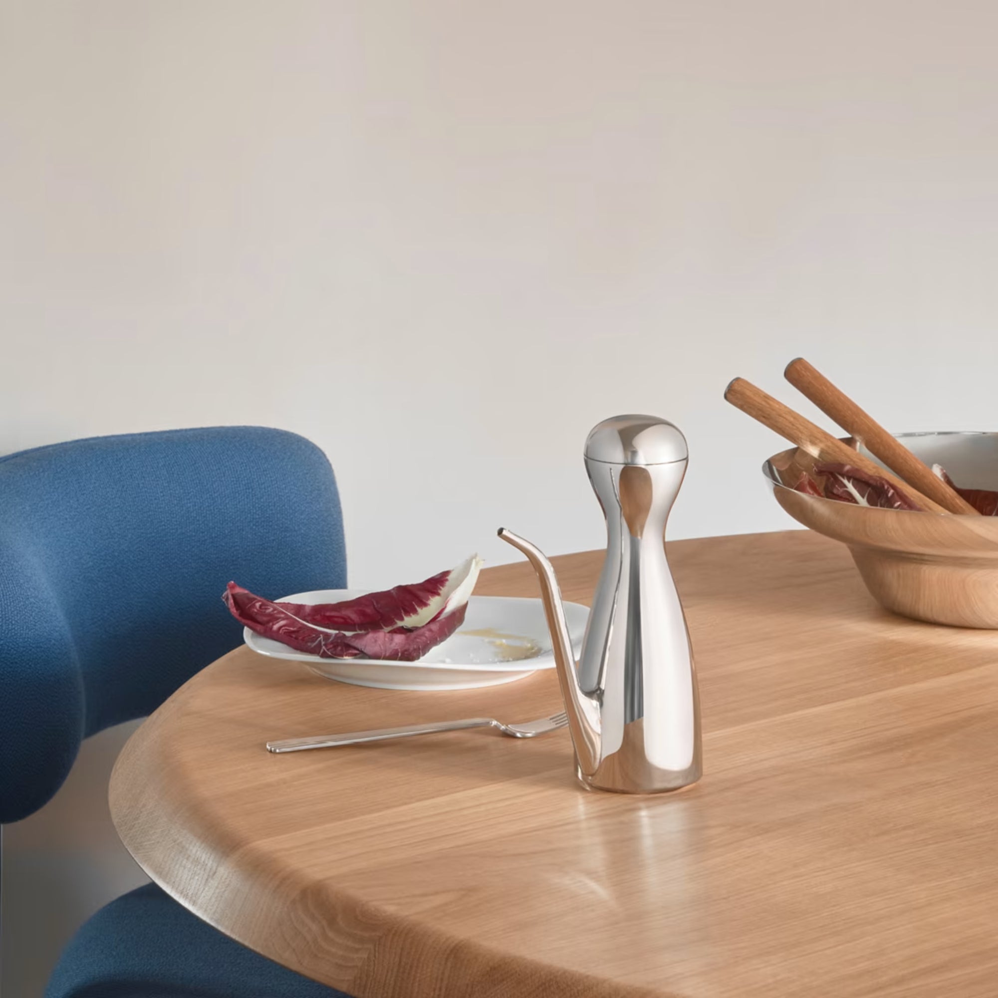 Georg Jensen Alfredo Set: Oil Can and Kitchen Roll Holder