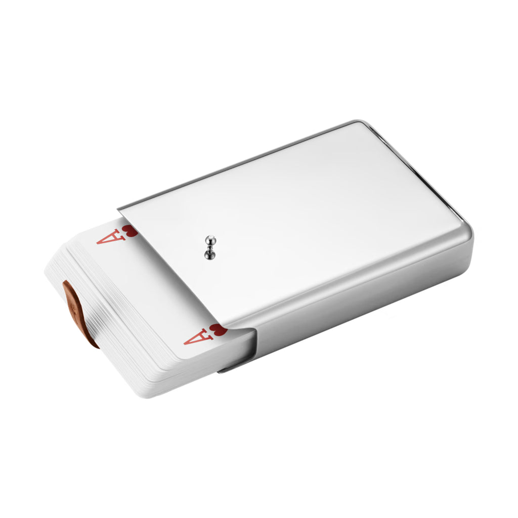 Georg Jensen Sky Set: Playing Cards and Flask