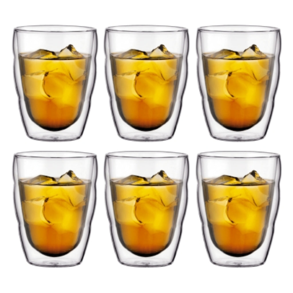 Bodum Pilatus Double Wall 250ml Small Glass 6 Piece Set