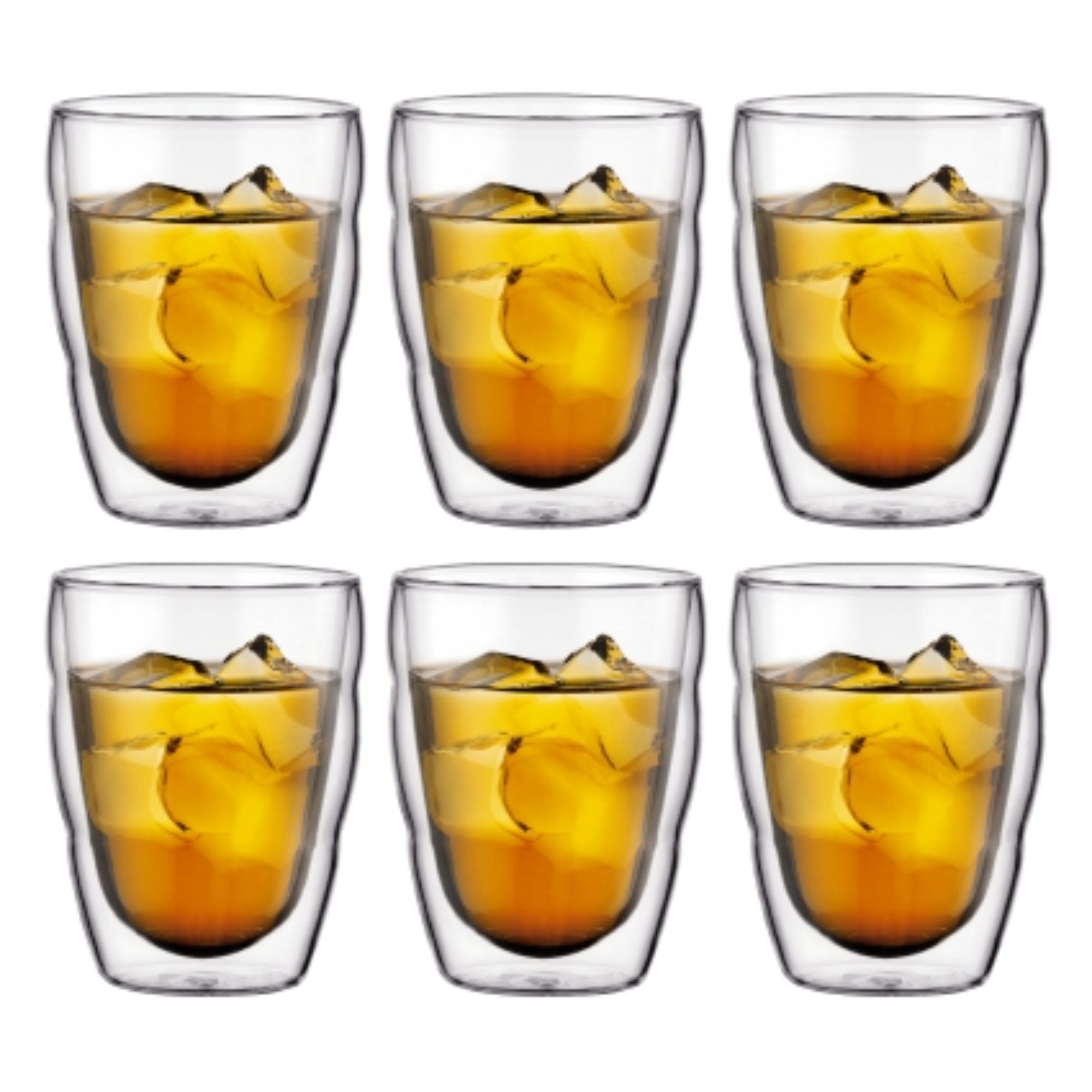 Bodum Pilatus Double Wall 250ml Small Glass 6 Piece Set