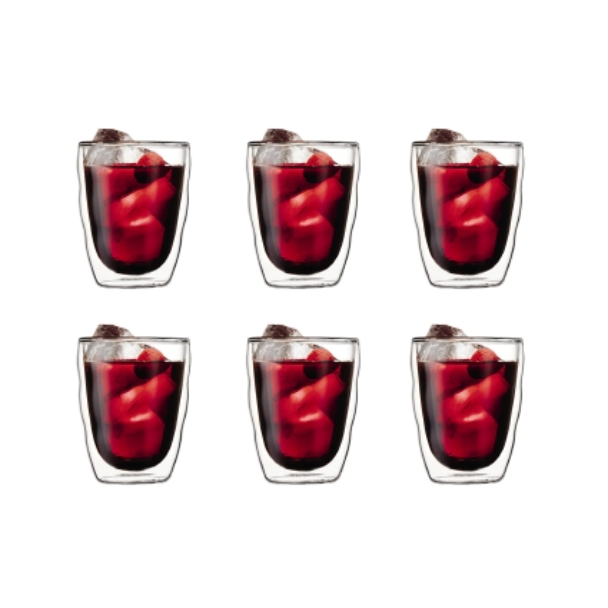 Bodum Pilatus Double Wall 350ml Medium Glass 6 Piece Set