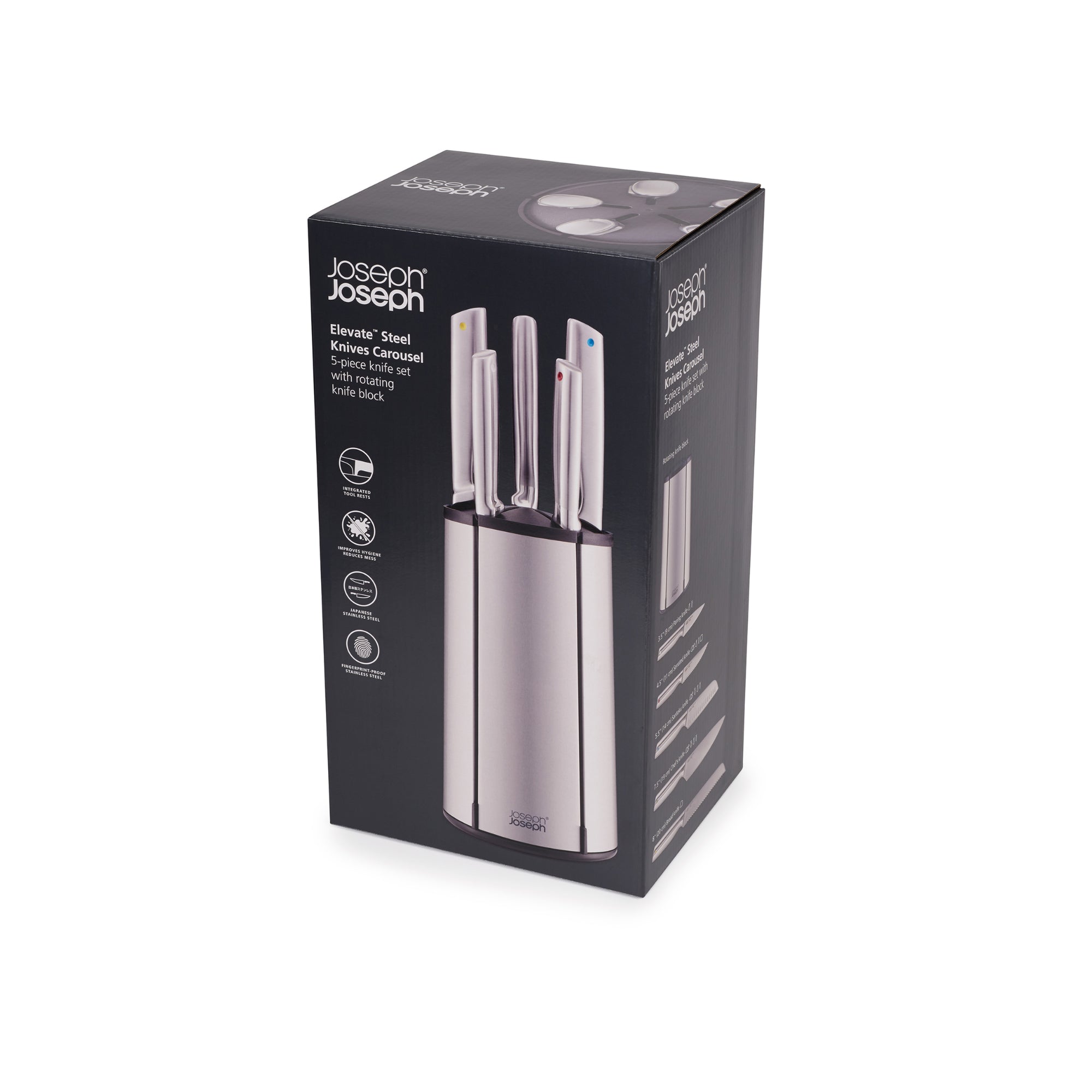 Joseph Joseph Elevate Steel Knives Carousel 5-piece Set