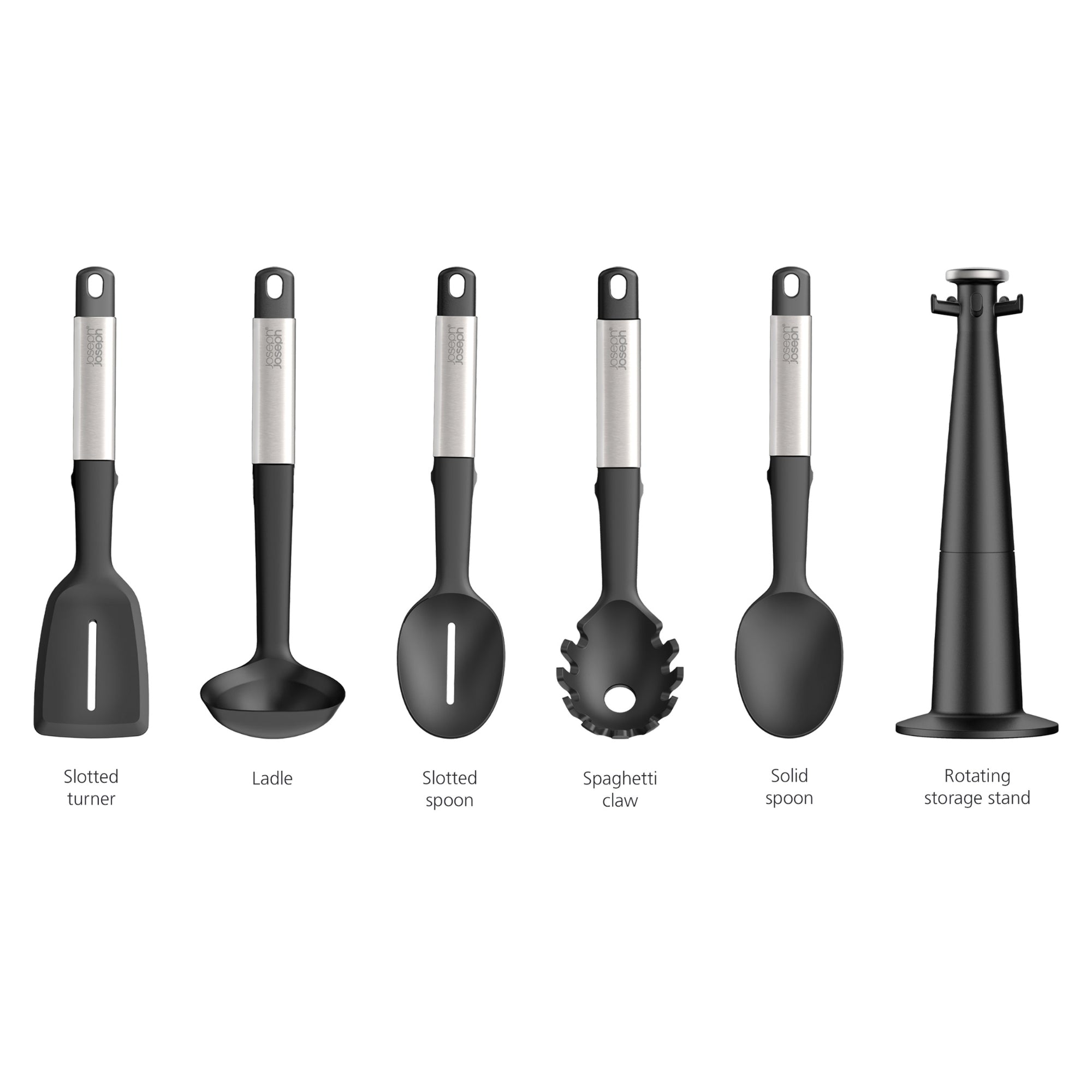 Joseph Joseph Elevate Silicone 5 Piece Carousel Set - Black