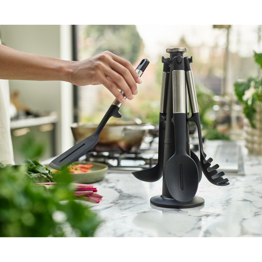 Joseph Joseph Elevate Silicone 5 Piece Carousel Set - Black