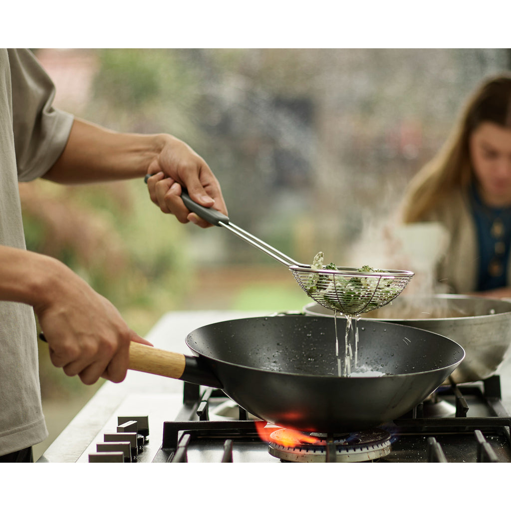 Joseph Joseph Elevate Fusion 3 Piece Wok Set - Silver
