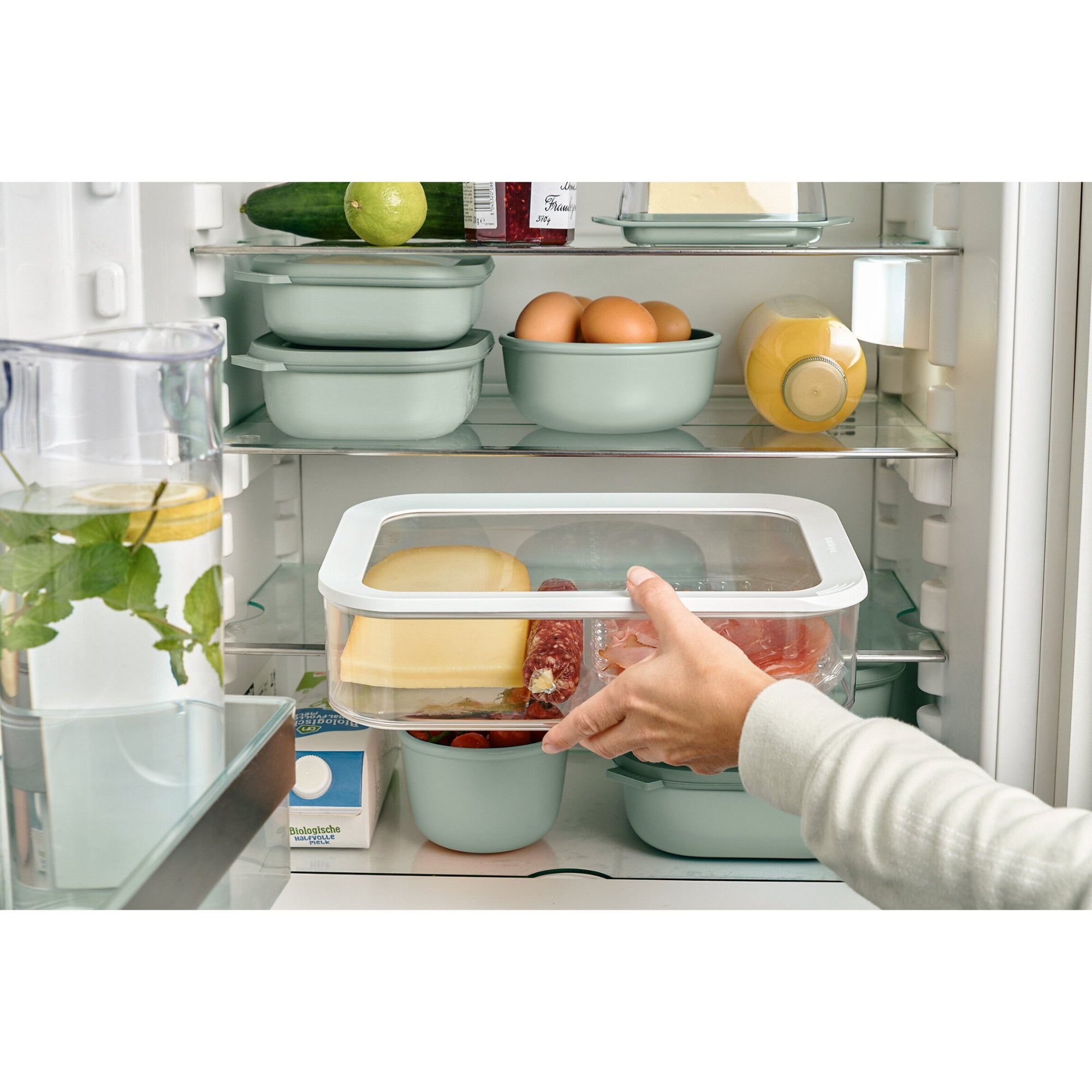 Mepal Cirqula Rectangular 3 Piece Set - Nordic Sage