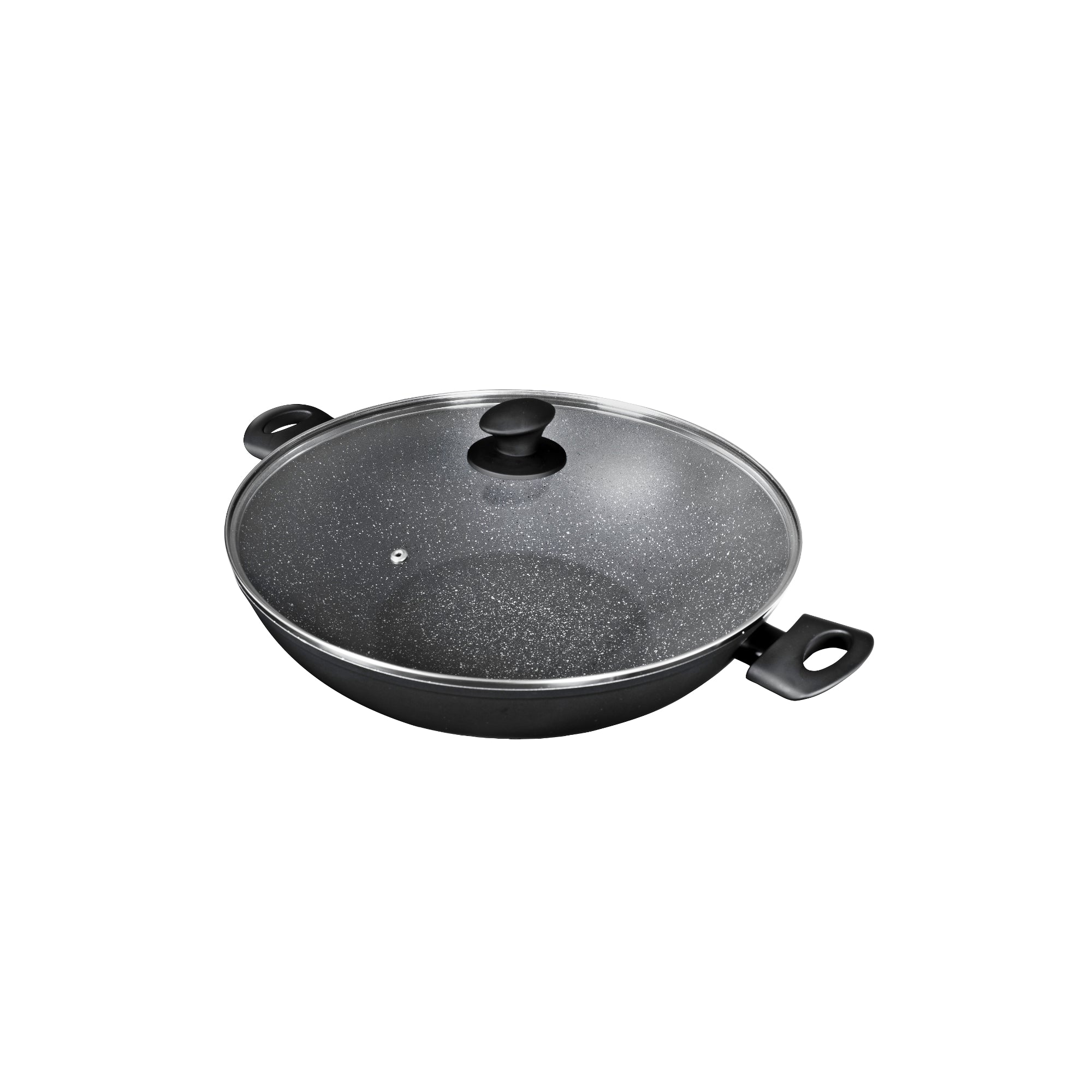 Pyrolux Pyrostone 36cm Wok with Lid - 11818 - Black