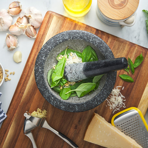 Avanti Low Profile Mortar And Pestle - 20cm - Black