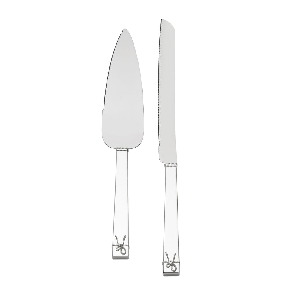 Wedgwood Vera Wang Love Knots Cake Knife & Server Silver