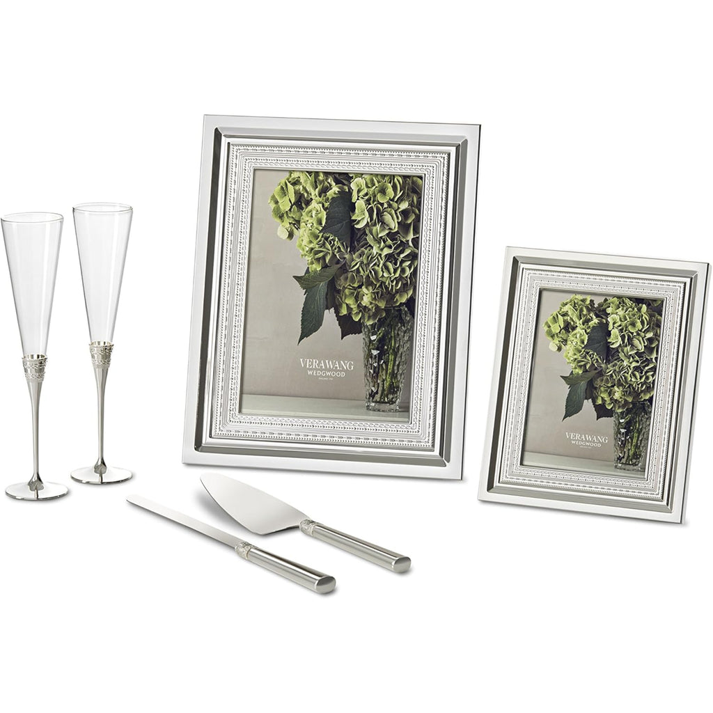 Wedgwood Vera Wang With Love Toasting Flute 2 Piece Set - Silver
