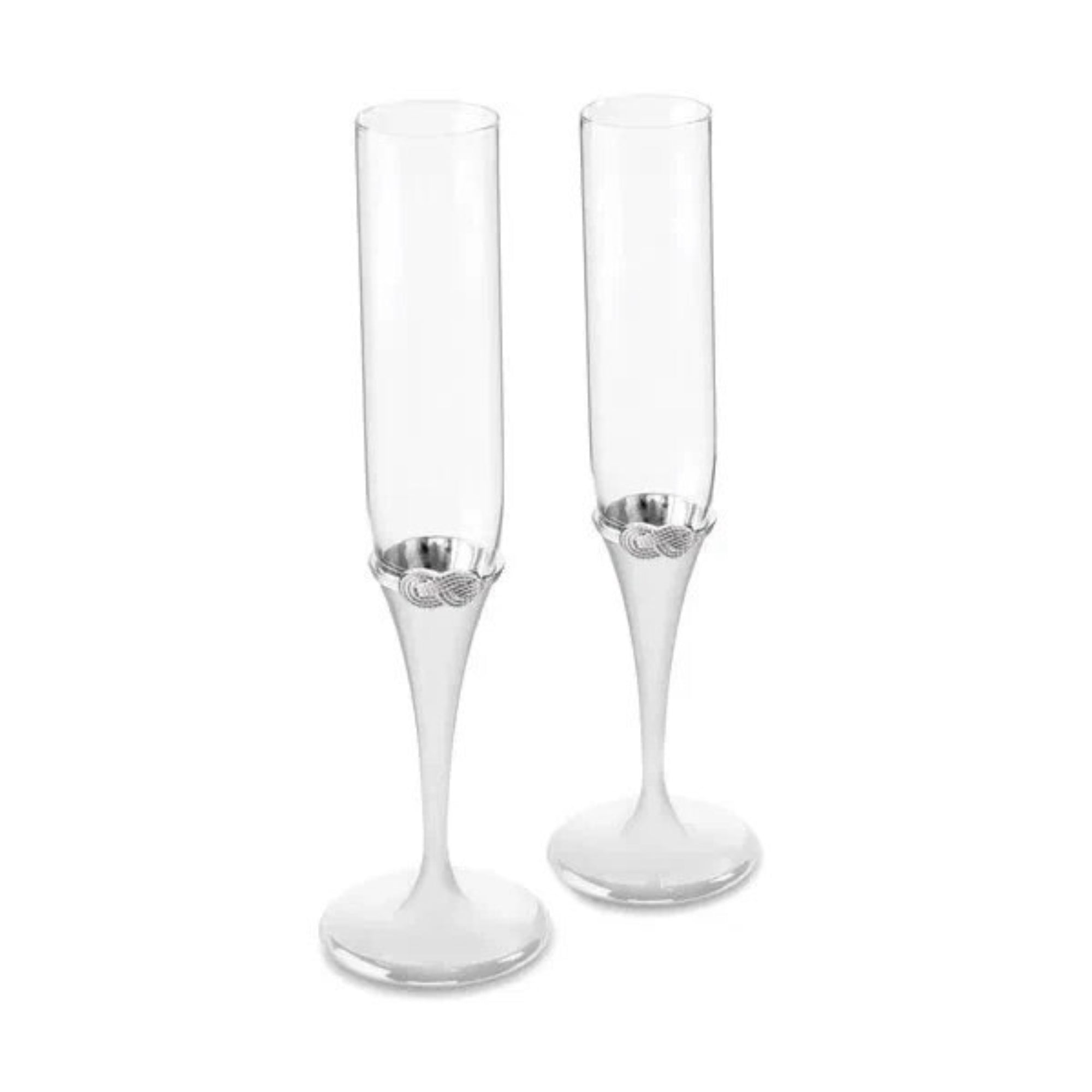 Wedgwood Vera Wang Infinity Toasting Flute 2 Piece Set - Silver