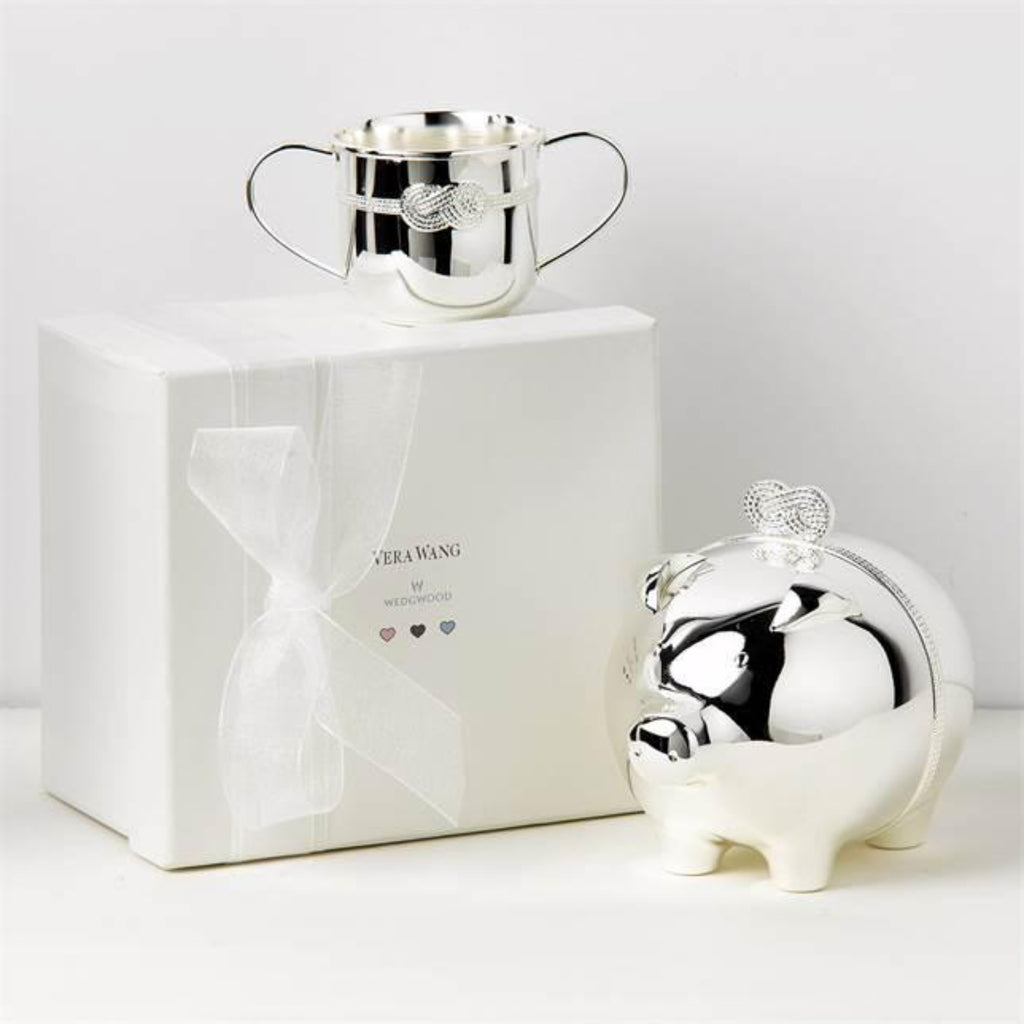 Wedgwood Vera Wang Infinity Baby Piggy Bank - Silver