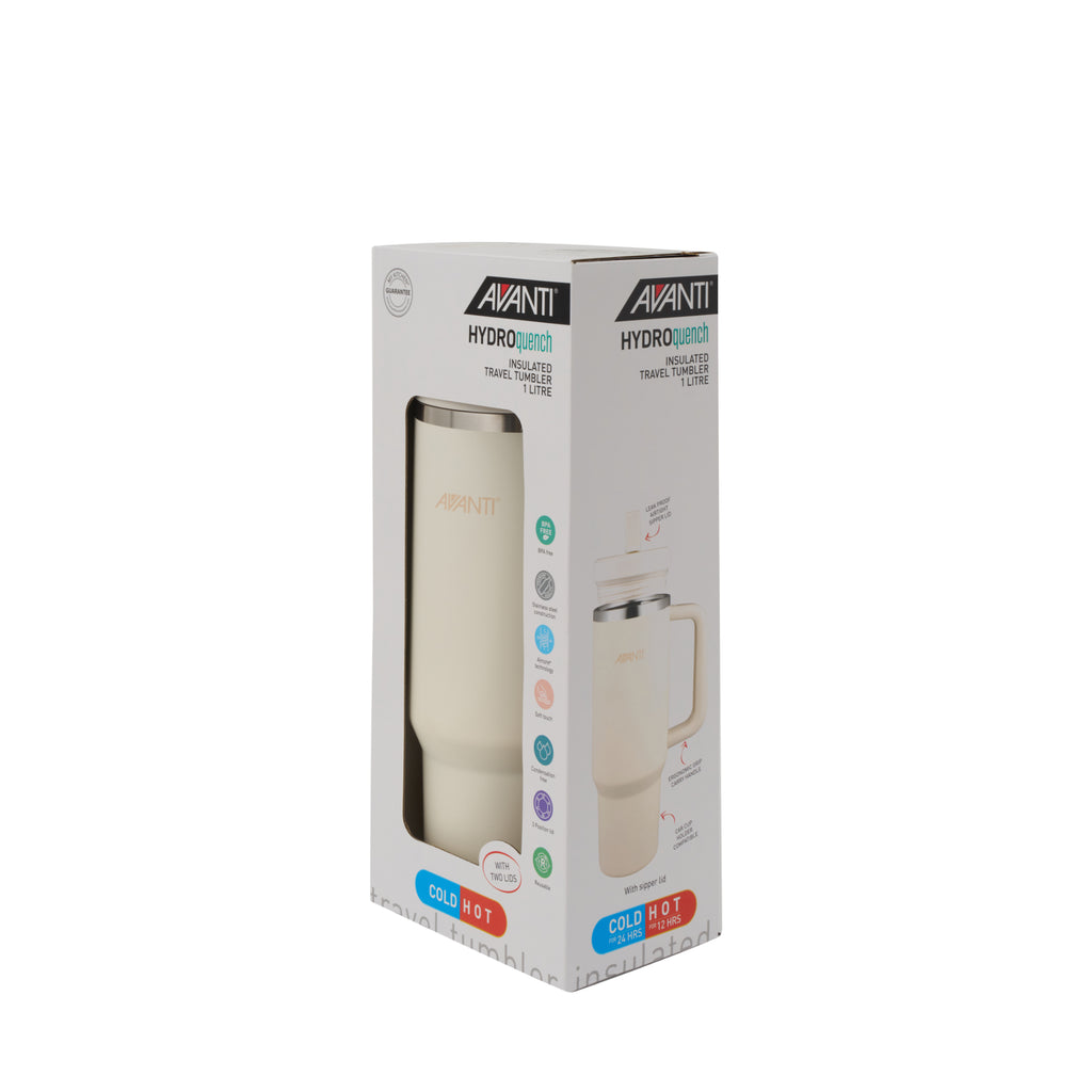 Avanti HydroQuench 1L Travel Tumbler - Sand Dune