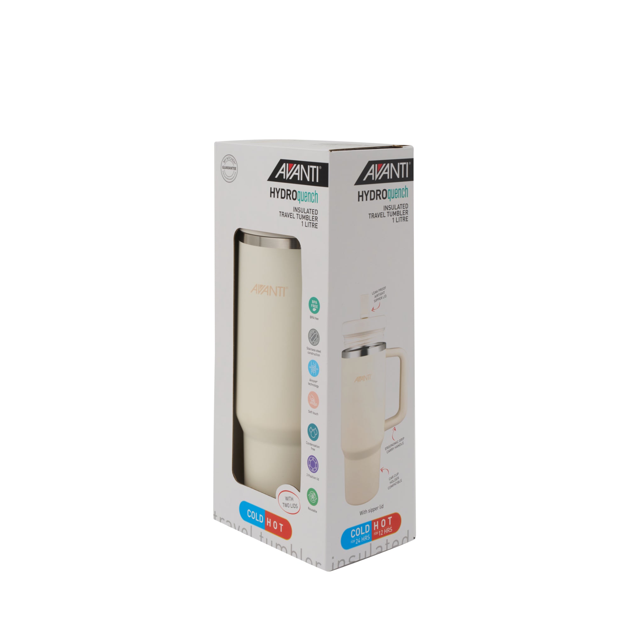 Avanti HydroQuench 1L Travel Tumbler - Sand Dune
