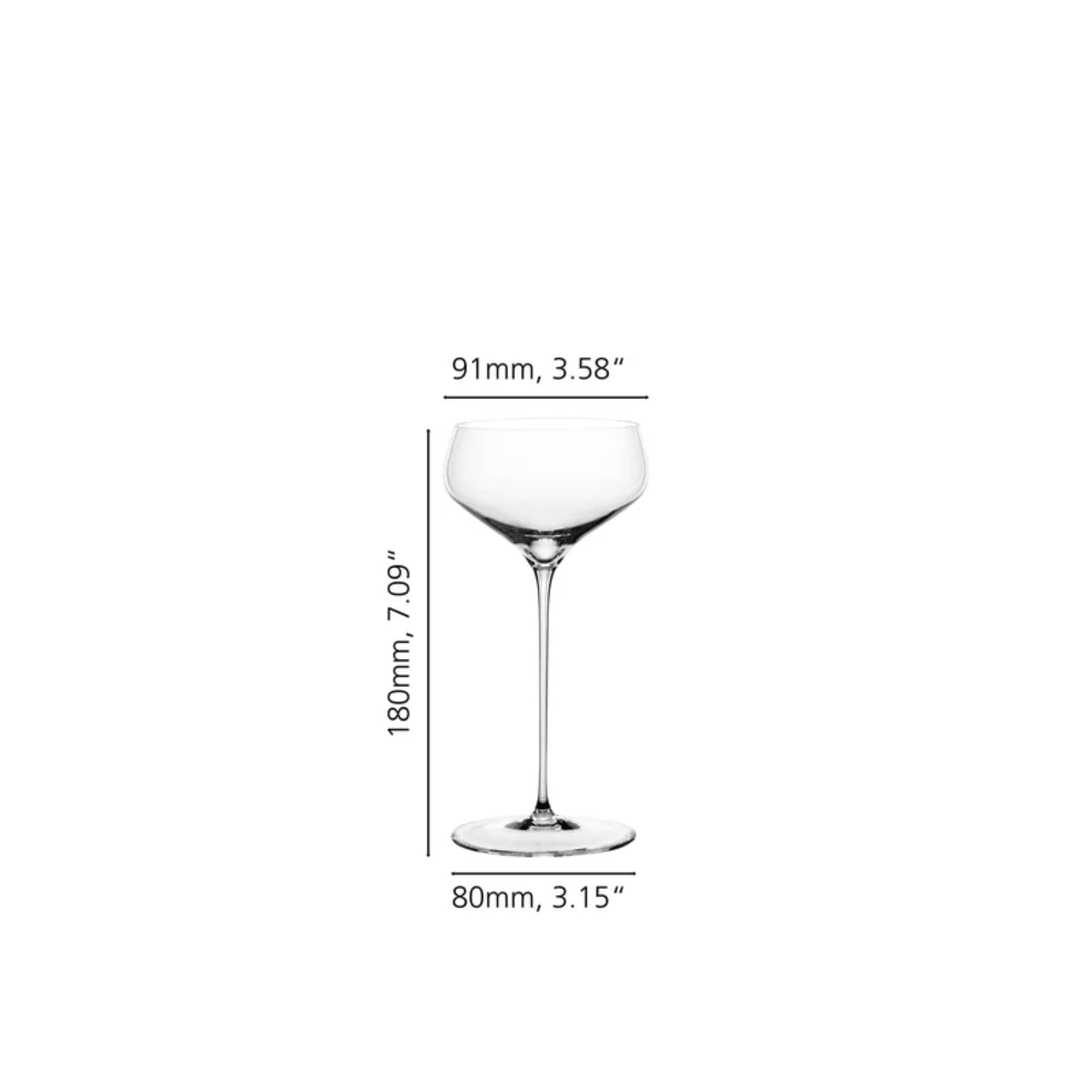 Spiegelau HiLite Coupette Glass 2 Piece Set - Clear