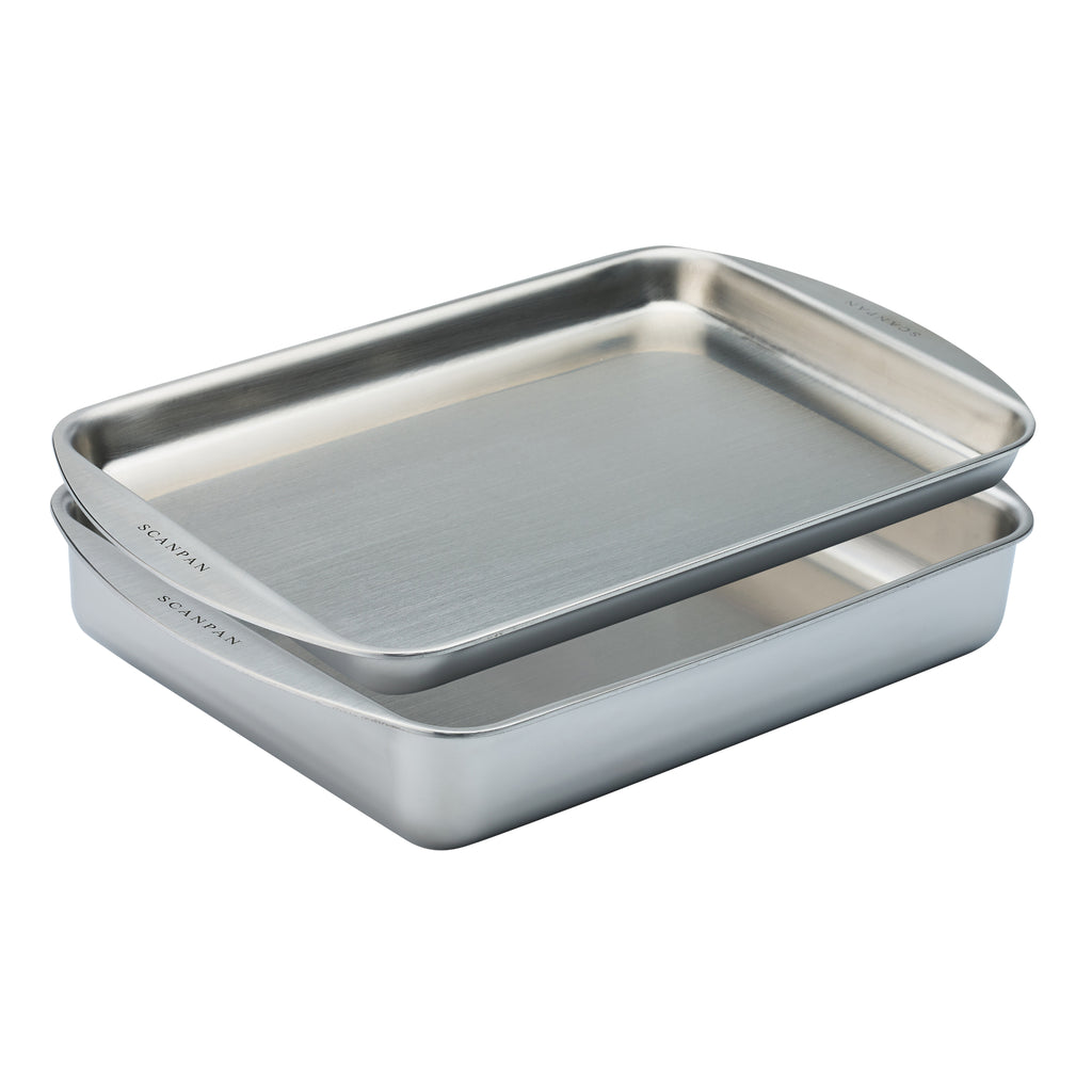 Scanpan Elektra 2 Piece Roaster Set - Silver