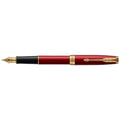 Parker Sonnet Red Lacquer Gold Trim Fountain Pen