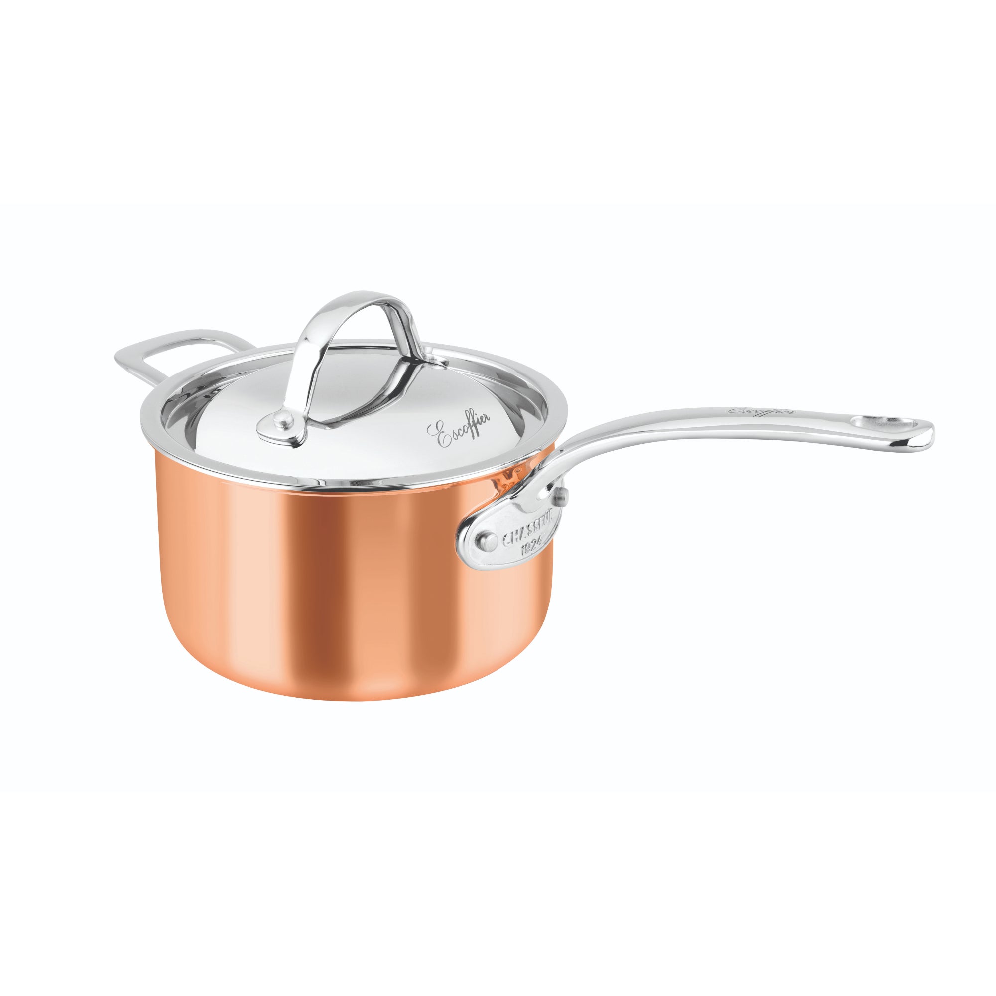 Chasseur Escoffier 20 x 12cm Induction Saucepan with Helper Handle- 20041 -Coppe