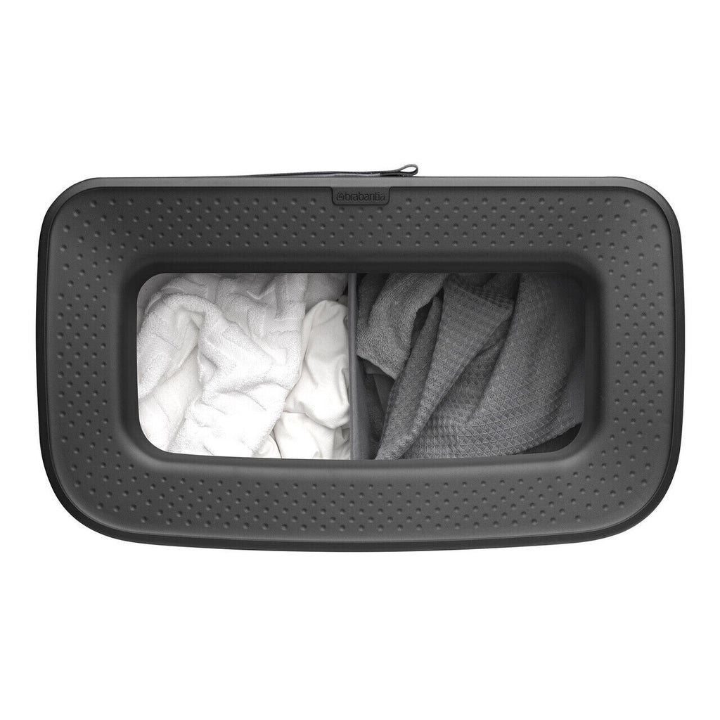 Brabantia Bo Dual 45 Litre Compartments Laundry Bin  - White