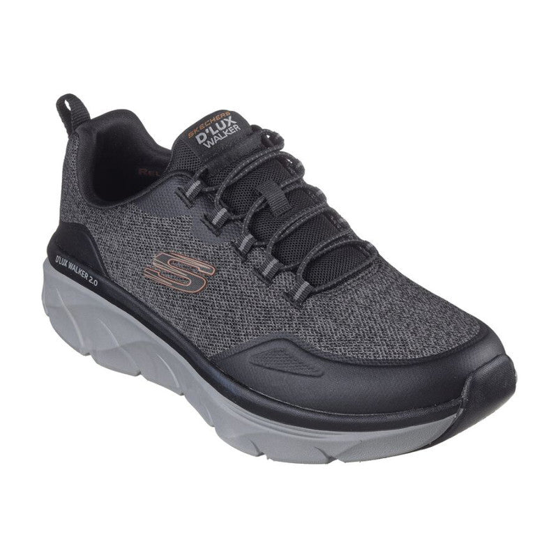 Skechers Men's D'Lux Walker 2.0 - Steadyway Size 7 - Black/Charcoal