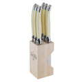 Andre Verdier 6 Piece Steak Knife Block Set - Ivory