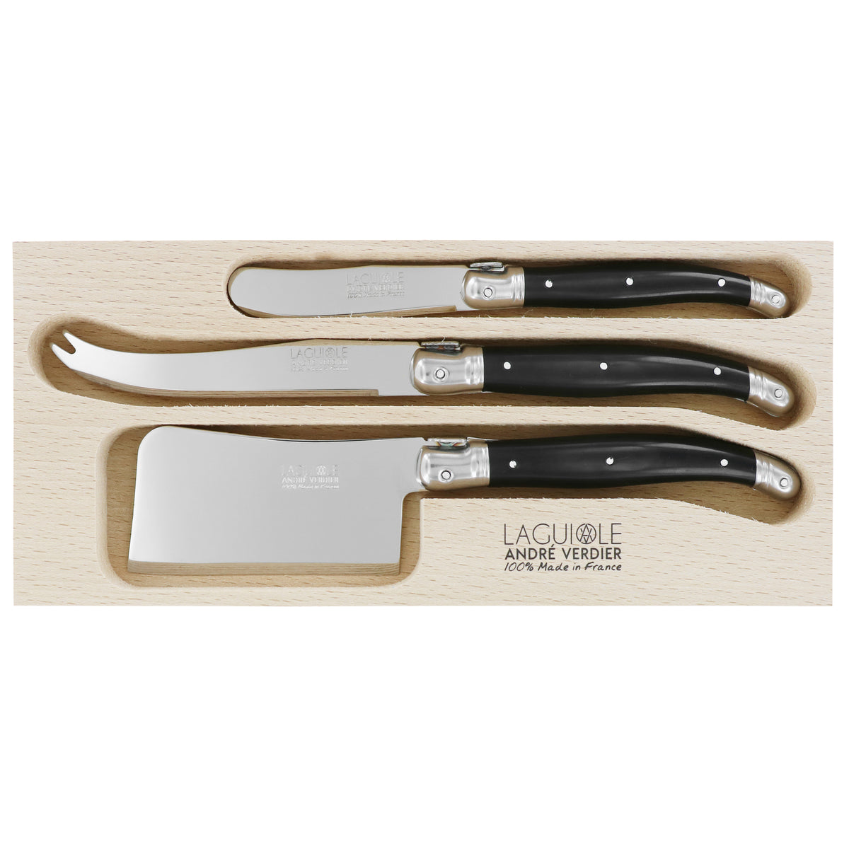 Andre Verdier 3 Piece? Cheese Knife Set - Black