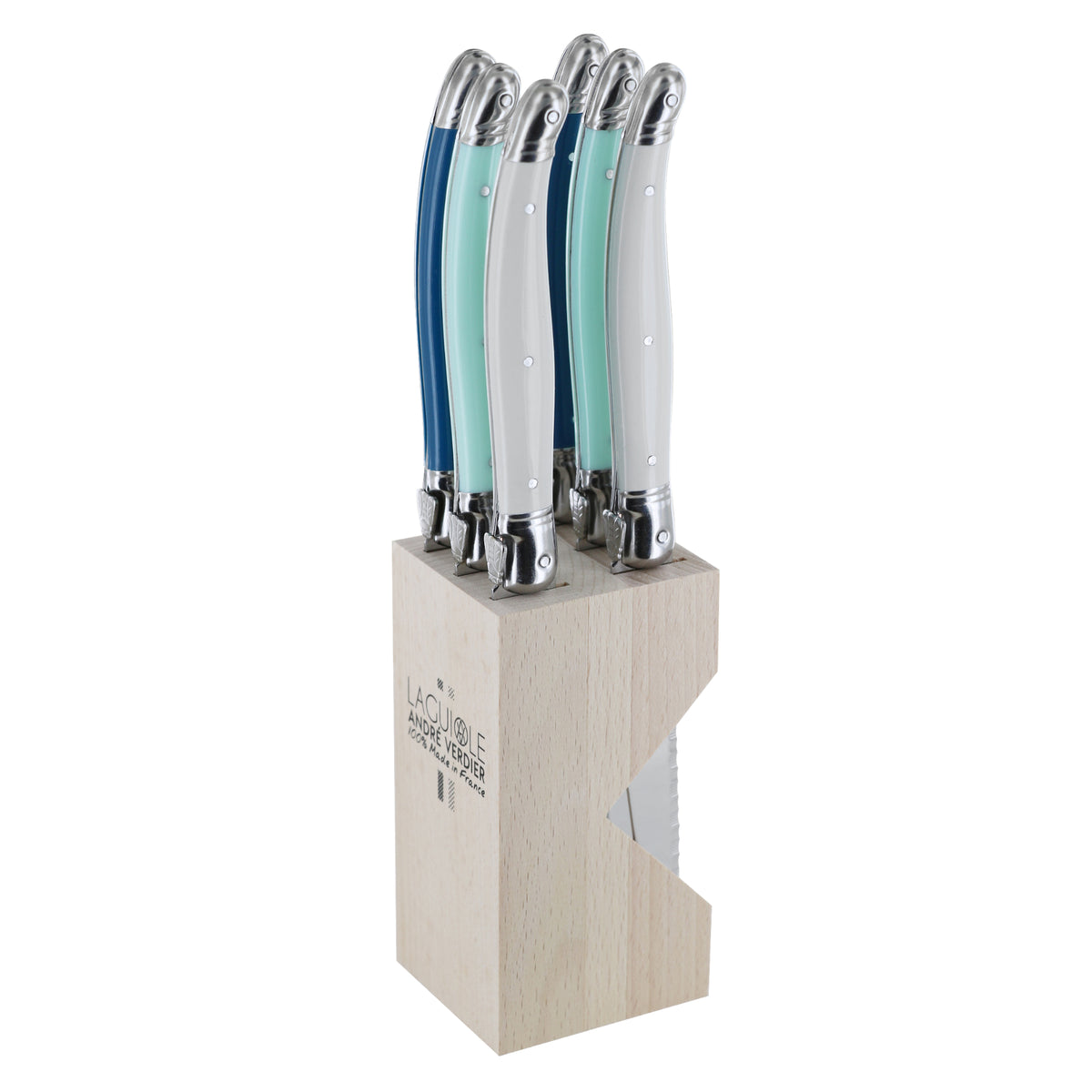 Andre Verdier 6 Piece Steak Knife Block Set - St. Tropez