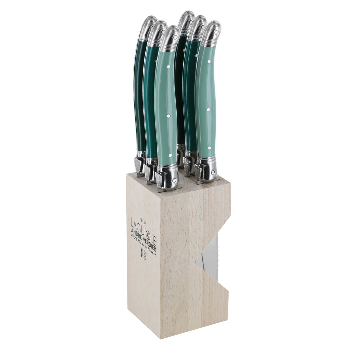 Andre Verdier 6 Piece Steak Knife Block Set - Forest
