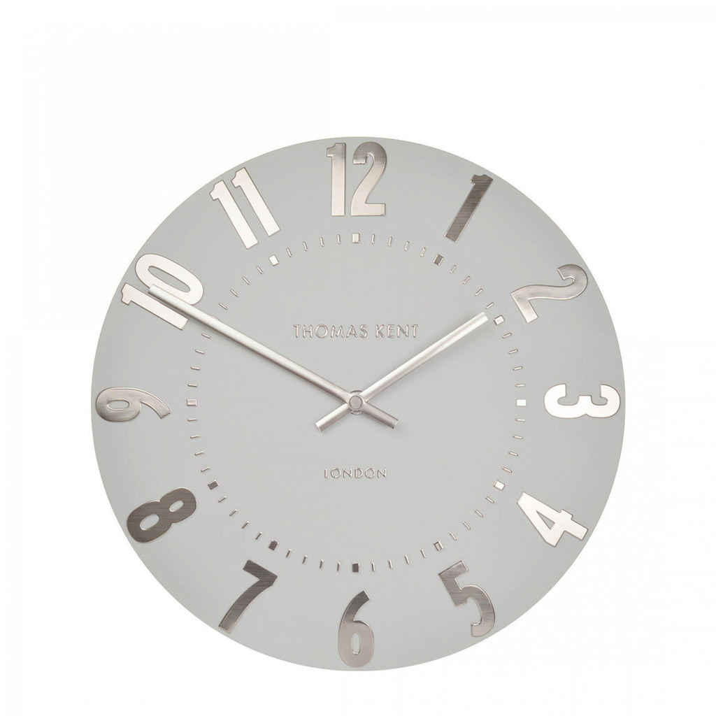 Thomas Kent 30cm Mulberry Wall Clock, Open Face - Silver Cloud